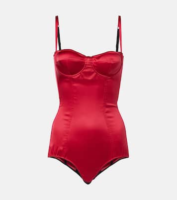 Silk-blend satin bodysuit | Dolce&Gabbana