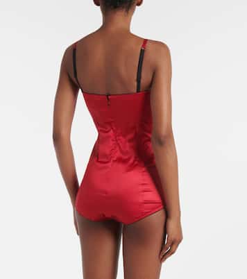 Silk-blend satin bodysuit | Dolce&Gabbana