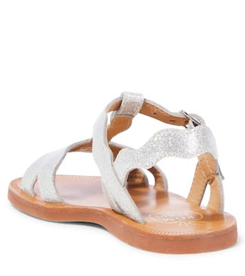 Plagette Frizz glitter leather sandals | Pom d'Api