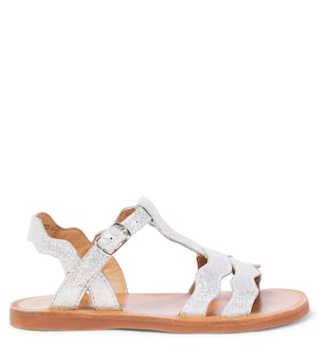 Plagette Frizz glitter leather sandals | Pom d'Api