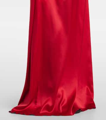 Abito lungo in raso di misto seta | Dries Van Noten