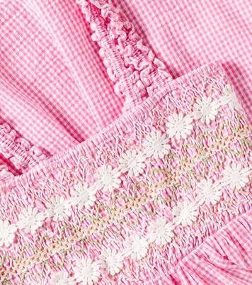 Tessa smocked gingham cotton dress | Louise Misha