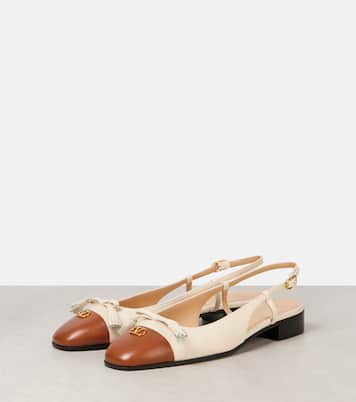 Slingback-Ballerinas Valet Du Roi aus Leder | Valentino Garavani