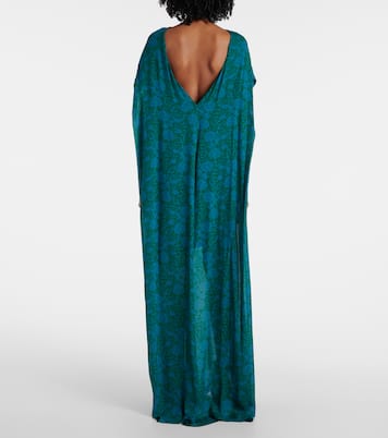 Maxikleid aus Seide mit Kristallen | Dries Van Noten