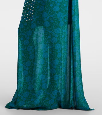 Maxikleid aus Seide mit Kristallen | Dries Van Noten