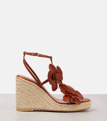 Orchid 110 leather wedge sandals | Zimmermann