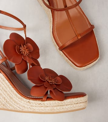 Orchid 110 leather wedge sandals | Zimmermann