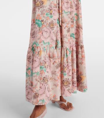 Falda midi de crepé de china de seda | Chloé