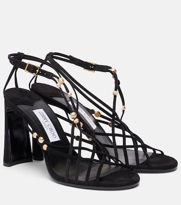 Verzierte Sandalen Felice 95 aus Veloursleder | Jimmy Choo