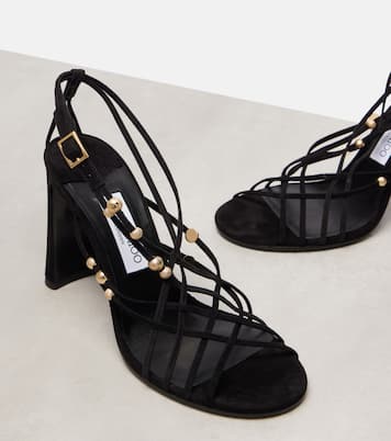 Verzierte Sandalen Felice 95 aus Veloursleder | Jimmy Choo