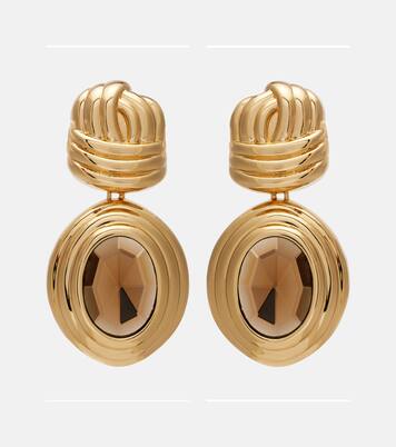 Crystal-embellished drop earrings | Self-Portrait