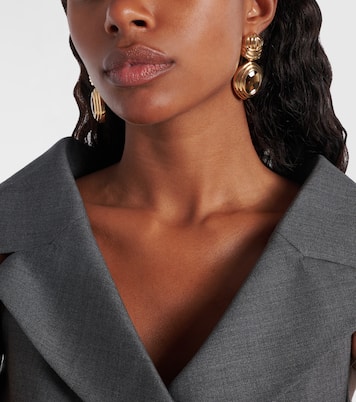 Crystal-embellished drop earrings | Self-Portrait