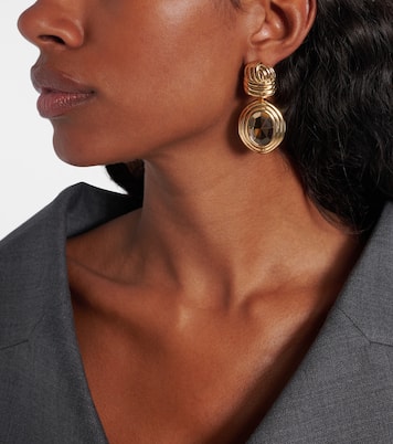 Crystal-embellished drop earrings | Self-Portrait