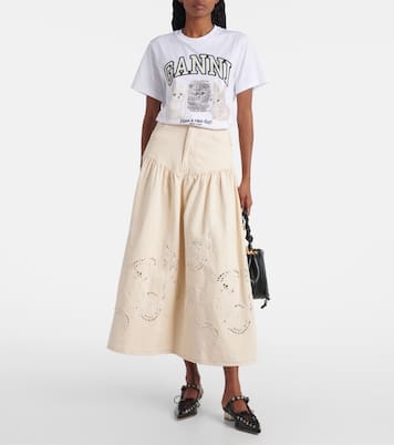 Maxirock aus Denim | Ganni