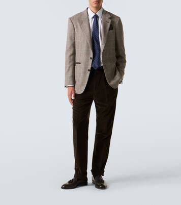 Checked wool and cashmere blazer | Dunhill