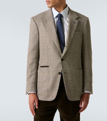 Checked wool and cashmere blazer | Dunhill