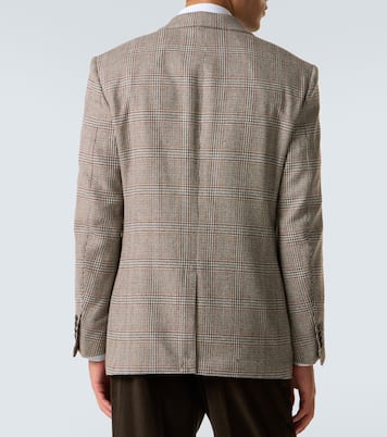 Checked wool and cashmere blazer | Dunhill