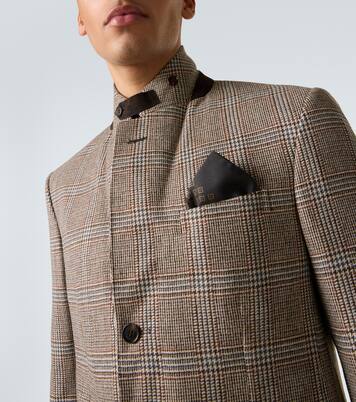 Checked wool and cashmere blazer | Dunhill