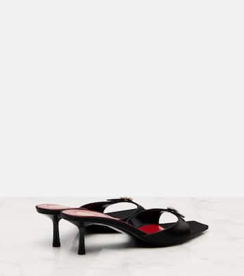 Daisy 50 satin crêpe mules | Saint Laurent