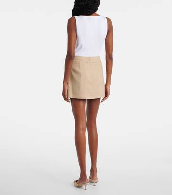 Alvara linen-blend skort | Veronica Beard