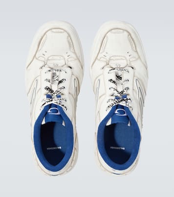 Hamptons distressed leather sneakers | Balenciaga