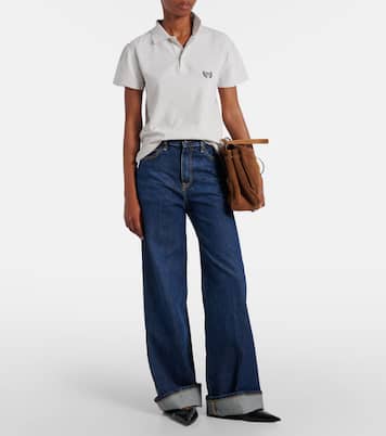 High-Rise Wide-Leg Jeans The Cuffed Wide | Frame
