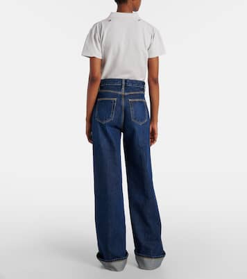 High-Rise Wide-Leg Jeans The Cuffed Wide | Frame