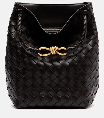 Sac seau Andiamo Knot Small en cuir | Bottega Veneta