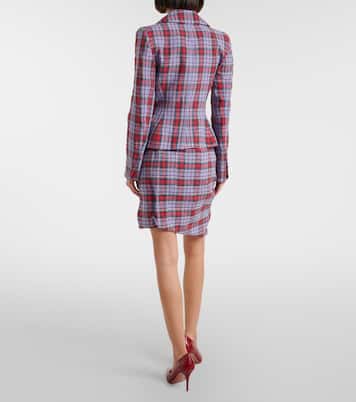 Panther gathered linen midi skirt | Vivienne Westwood