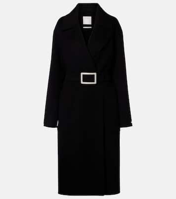 Belted virgin wool wrap coat | Sportmax