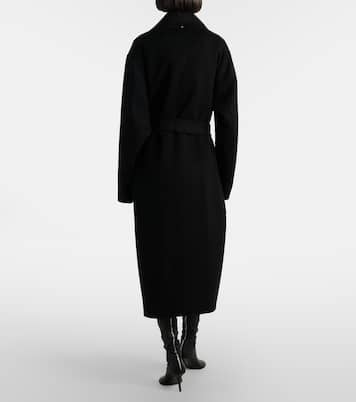 Belted virgin wool wrap coat | Sportmax