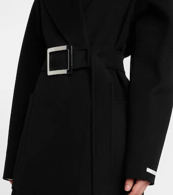 Belted virgin wool wrap coat | Sportmax