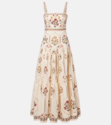 Floral linen maxi dress | Agua by Agua Bendita