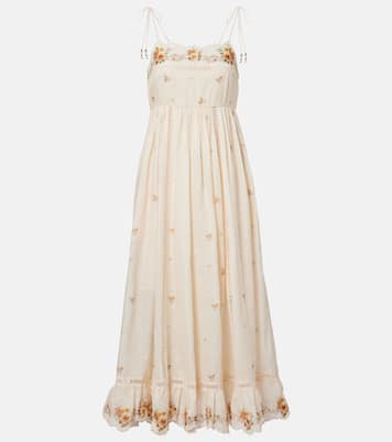 Patience floral linen midi dress | Zimmermann