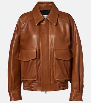 Runa leather bomber jacket | Nour Hammour