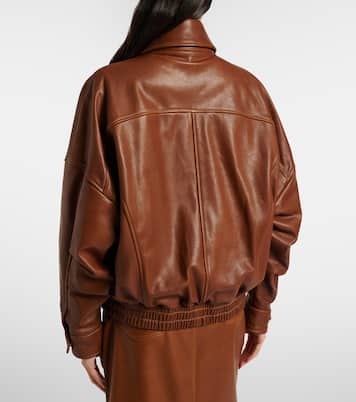 Runa leather bomber jacket | Nour Hammour