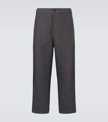 Linen straight pants | Brunello Cucinelli
