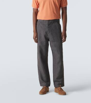 Linen straight pants | Brunello Cucinelli