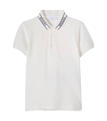 Logo cotton-blend piqué polo shirt | Gucci Kids