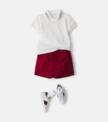 Logo cotton-blend piqué polo shirt | Gucci Kids