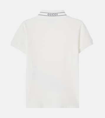 Logo cotton-blend piqué polo shirt | Gucci Kids