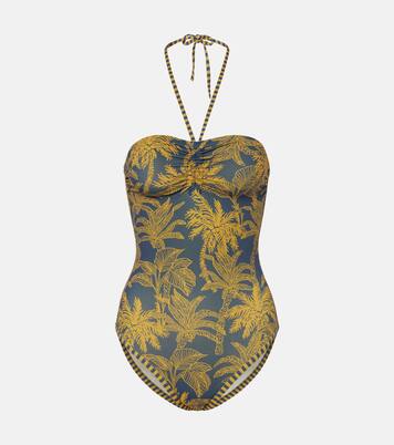 Ailleurs printed halterneck swimsuit | Eres