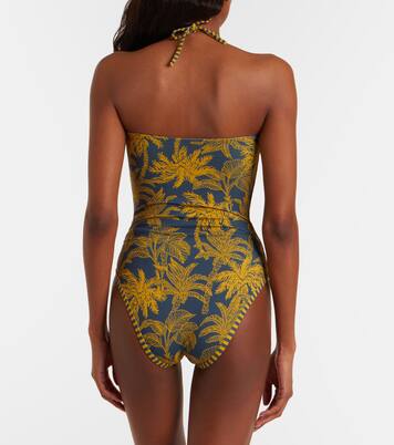 Ailleurs printed halterneck swimsuit | Eres