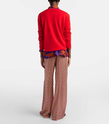 Pantalon ample en soie à pois | Dries Van Noten