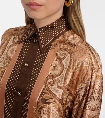 Luna paisley silk shirt | Zimmermann