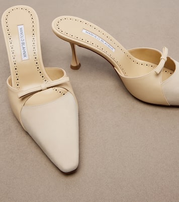 Mules Tapidpla en cuir et daim | Manolo Blahnik
