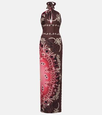 Printed silk maxi dress | The Attico
