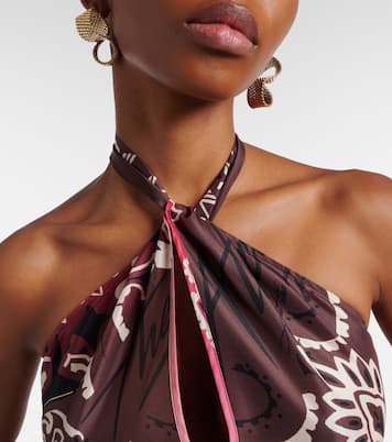 Printed silk maxi dress | The Attico