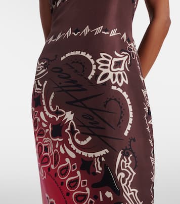 Printed silk maxi dress | The Attico