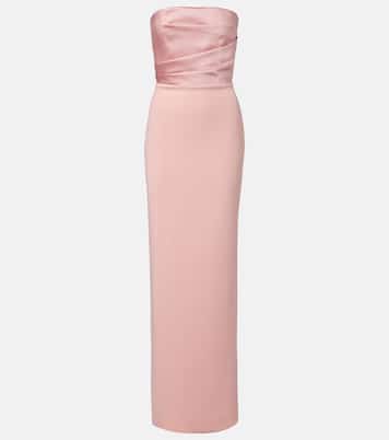 Afra satin-trimmed bustier gown | Solace London
